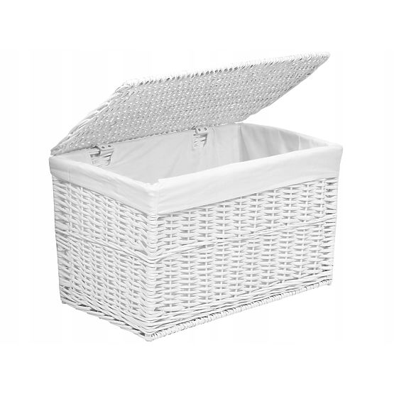 Prútená truhlica 65L 56x34x34 cm biela