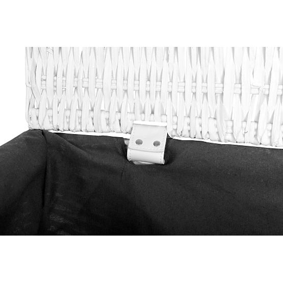 Prútená truhlica 65L 56x34x34 cm bielo-sivá