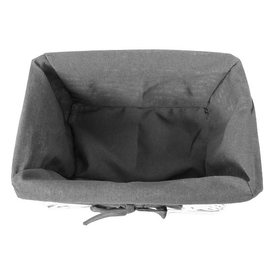 Prútený kôš 30x20x15 cm - bielo-sivý