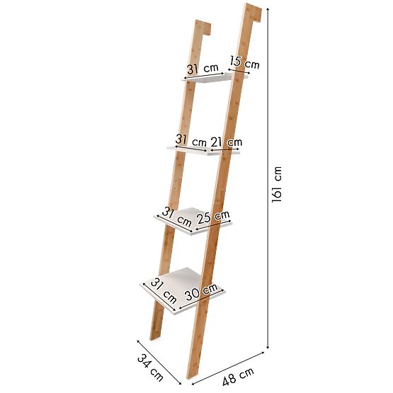 Rebríkový regál Scandi Bamboo