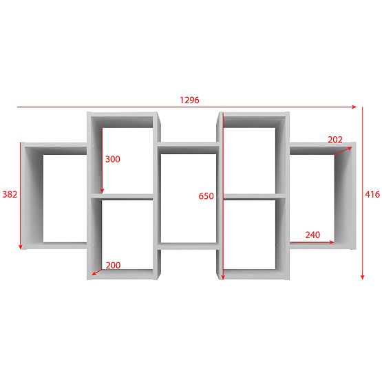 Regál BILBAO 7.0 BIELY