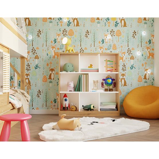 Regál Fiesta 8P DUB ARTISAN / BIELA