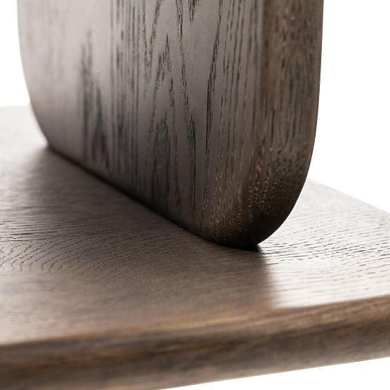 Regál Fonticelle zaoblený, masívne dubové drevo, dyha, espresso