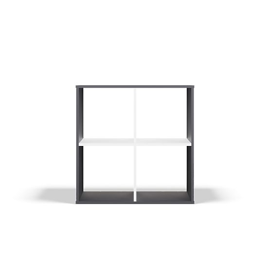 Regál Malax 2x2 ANTRACIT BIELA