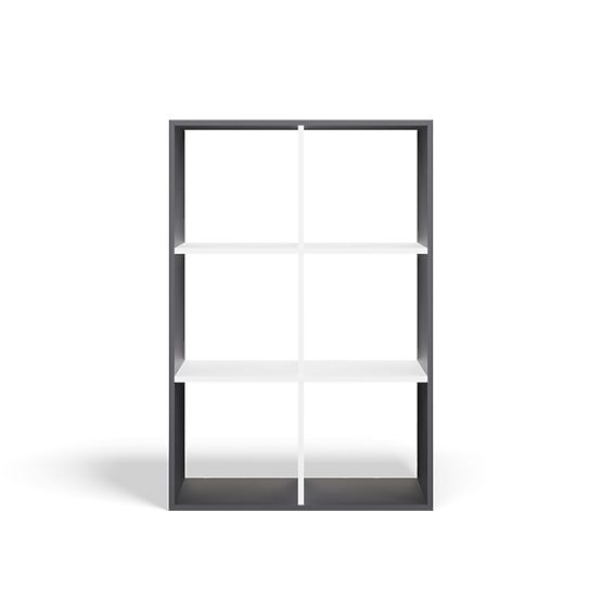 Regál Malax 2X3 ANTRACIT BIELA