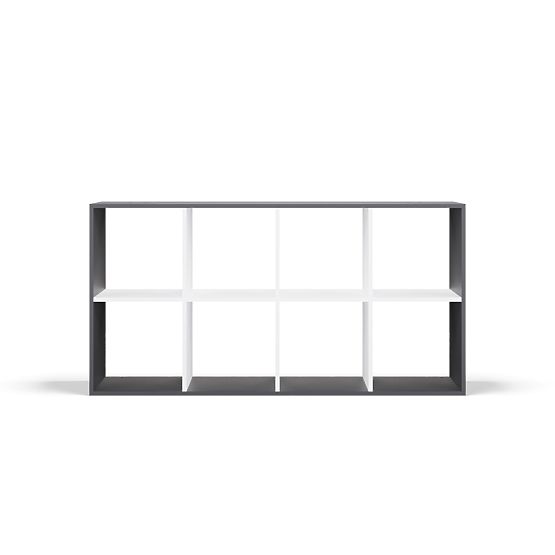 Regál Malax 2X4 ANTRACIT BIELA