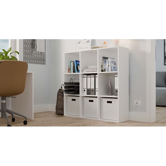 Regál Malax 3X3 H BIELY