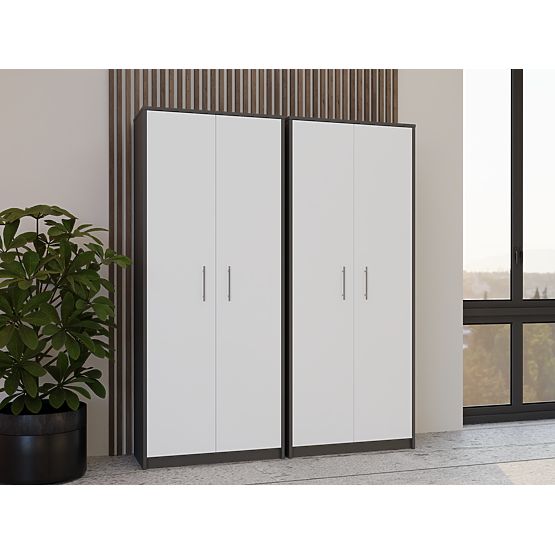 Regál Oliv 2D ANTRACIT BIELA