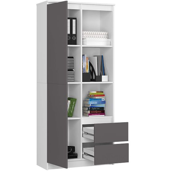 REGÁL R11 R80 1D 2SZ CLP PK BIELY / ŠEDÝ