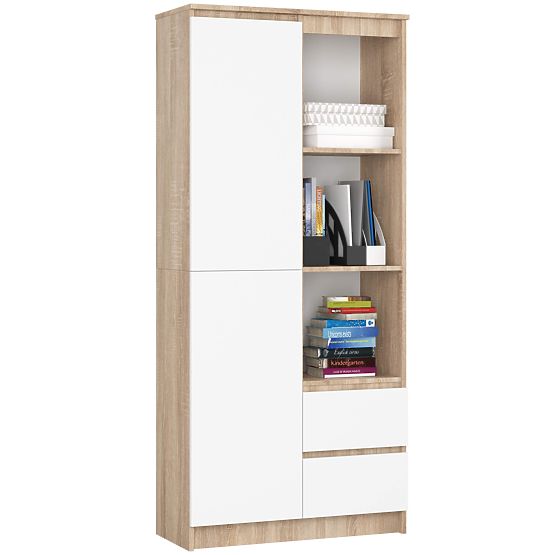 REGAŁ R11 R80 1D 2SZ CLP PK SONOMA / BIELA