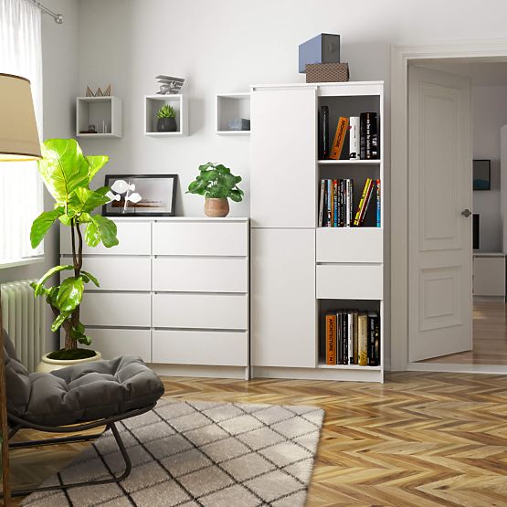 REGAŁ R15 R80 1D 2SZ CLP PK BIELY