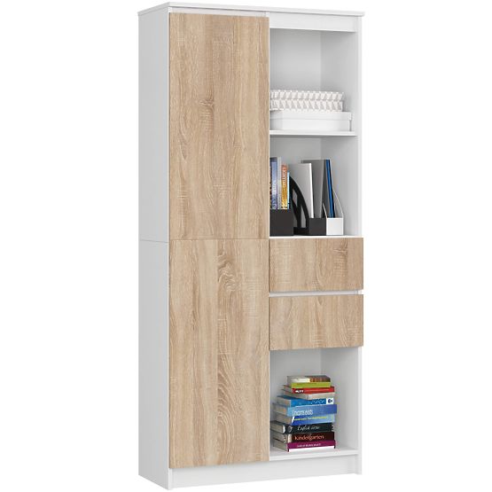 REGÁL R15 R80 1D 2SZ CLP PK BIELY / SONOMA