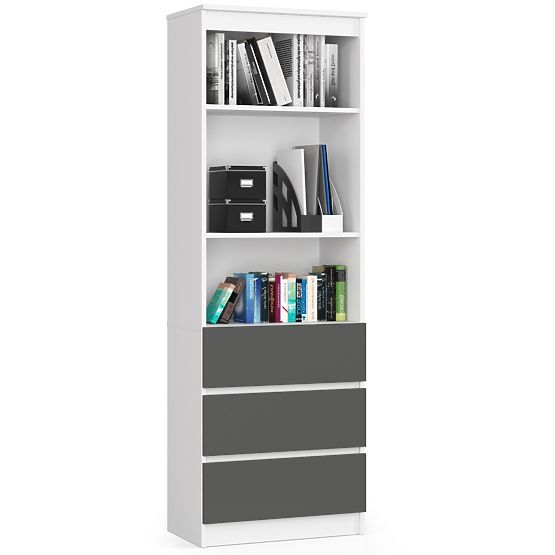 REGÁL R60 3SZ 2P CLP PK BIELY / SIVÝ