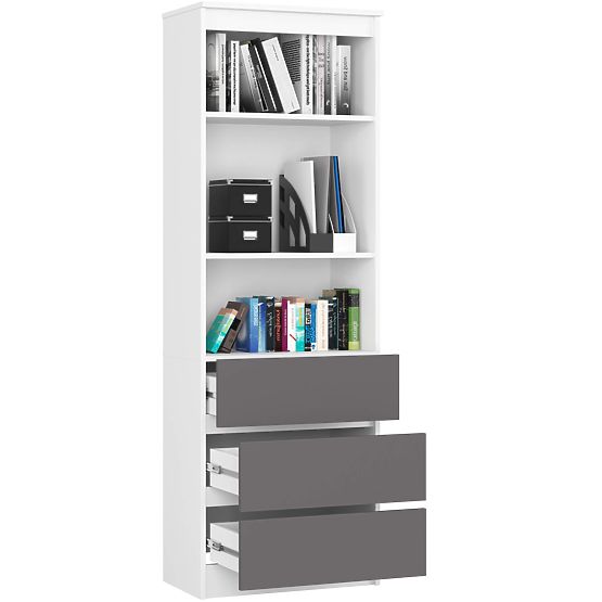 REGÁL R60 3SZ 2P CLP PK BIELY / SIVÝ