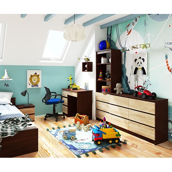 REGÁL R60 3SZ 2P CLP WENGE / SONOMA