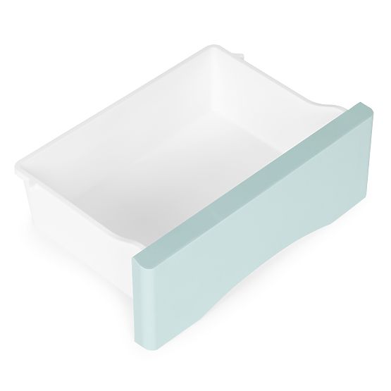 Regál s 5 výsuvnými zásuvkami, nohy s kolieskami, farebné zásuvky ModernHome