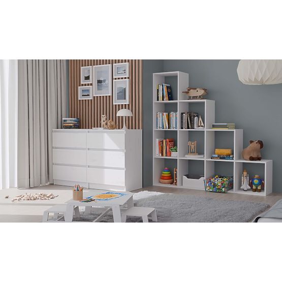 Regál Step 4X4 BIELY