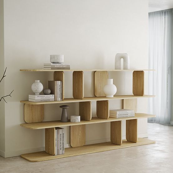 Regál Tulumo 200 cm, zaoblený, Dub Cremona Torro