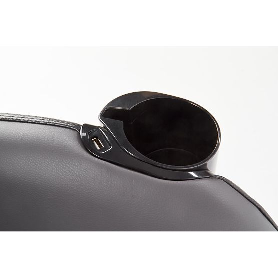 Relaxačné kreslo DOPIO s masážnou funkciou, sivé