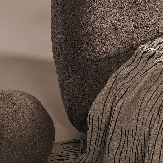 Relaxačné kreslo Giorgia s otočnou základňou, hnedosivé