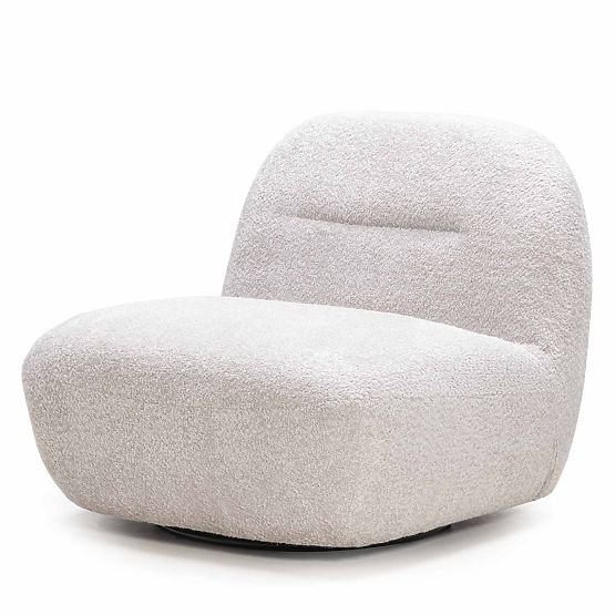 Relaxačné kreslo Giorgia s otočnou základňou, šedobéžové