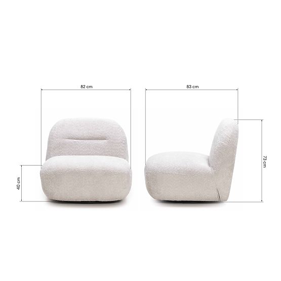 Relaxačné kreslo Giorgia s otočnou základňou, šedobéžové