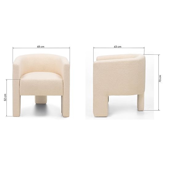 Relaxačné kreslo Lorraine, béžové, boucle