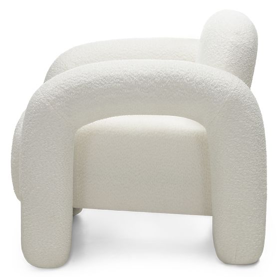 Relaxačné kreslo Vico, krémové boucle