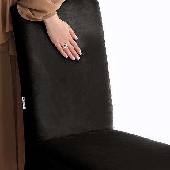 RESTILO poťah na stoličky SENTO čierna hladká klasický štýl