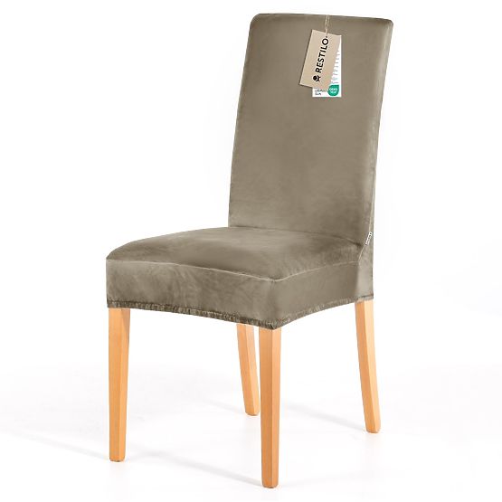 RESTILO poťah na stoličky SENTO farba béžová hladký klasický štýl