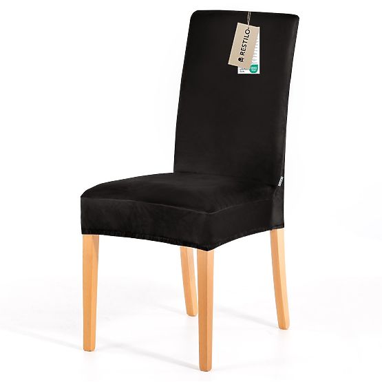 RESTILO poťah na stoličky SENTO farba čierna hladký klasický štýl