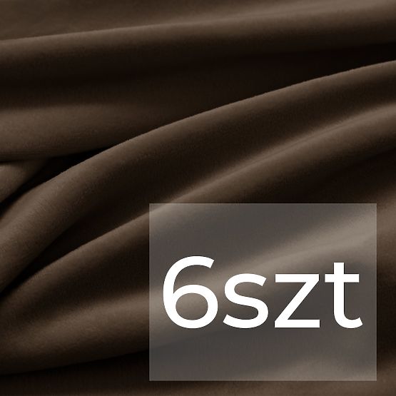 RESTILO poťah na stoličky 6 SENTO farba hnedá hladký klasický štýl