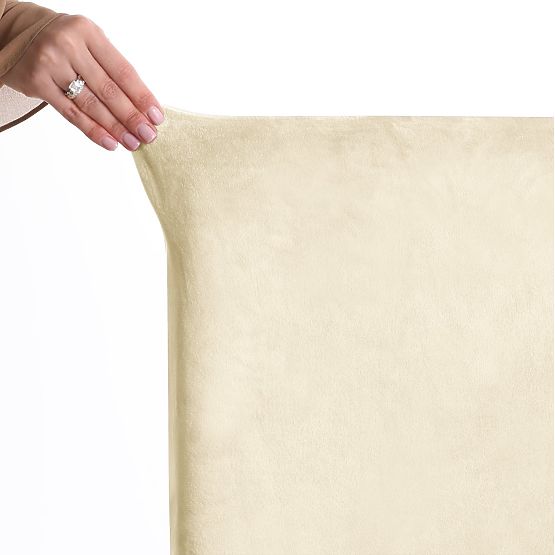 RESTILO poťah na stoličky SENTO farba krémová hladký klasický štýl