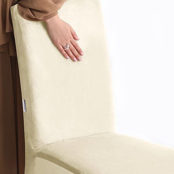 RESTILO poťah na stoličky SENTO farba krémová hladký klasický štýl