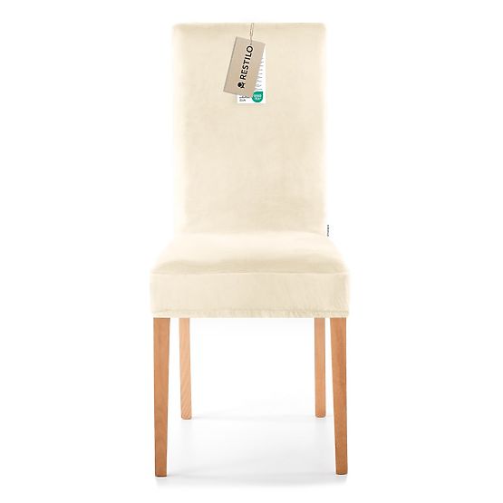 RESTILO poťah na stoličky SENTO farba krémová hladký klasický štýl