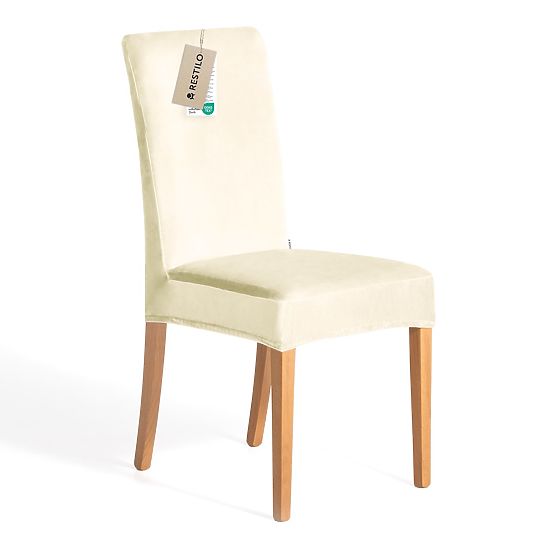 RESTILO poťah na stoličky SENTO farba krémová hladký klasický štýl