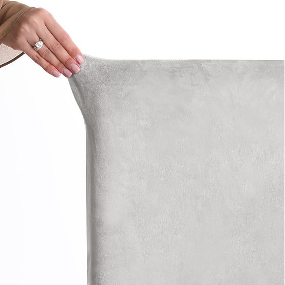 RESTILO poťah na stoličky SENTO farba sivá hladká klasický štýl