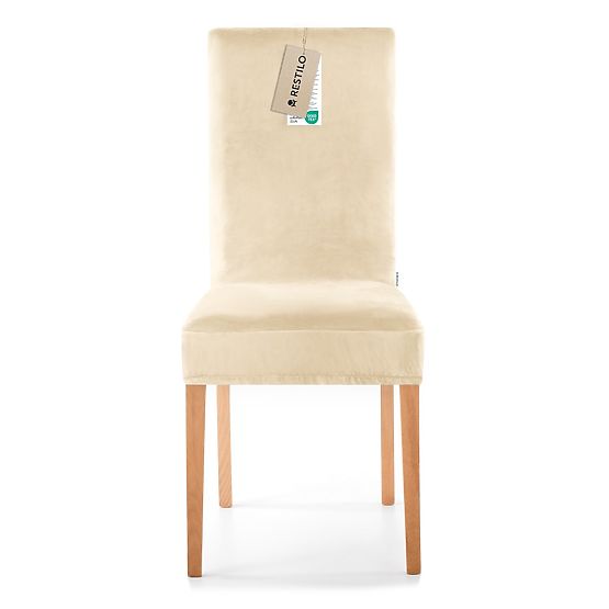 RESTILO poťah na stoličky SENTO farba svetlo béžová hladký klasický štýl