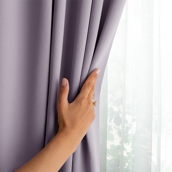 RESTILO záves BLACKOUT farba púdrová ružová šerpa na zopnutie klasický štýl strieborné priechodky ma