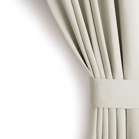 RESTILO záves BLACKOUT krémová farba, klasický štýl, strieborné priechodky, materiál bl