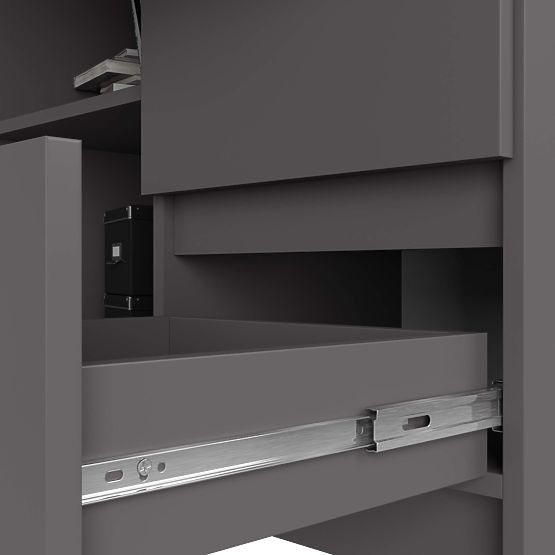 ROHOVÝ PÍSACÍ STÔL B16 CLP PRAVÝ PK ŠEDÝ