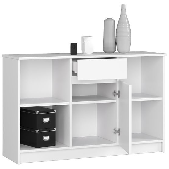 ROHOVÝ PÍSACÍ STÔL - SET B-17 KOMODA A PÍSACÍ STÔL PK BIELY