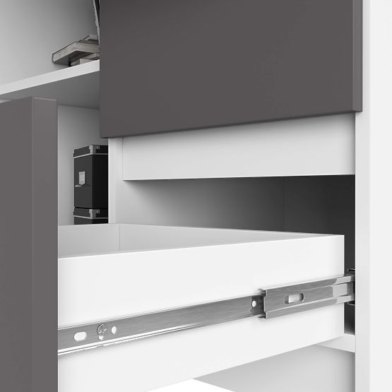 ROHOVÝ STÔL B16 CLP PRAVÝ PK BIELY / ŠEDÝ