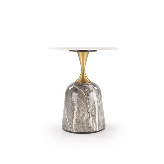 ROSA konferenčný stolík biely mramor / sivý mramor / zlatý (2p=1ks)