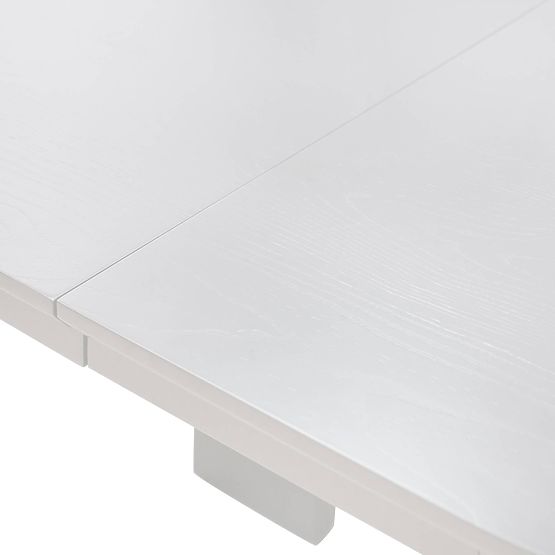 Rozkladací stôl Audrey 160-240 cm, oválny, biely, s drážkovaním, oblé tvary