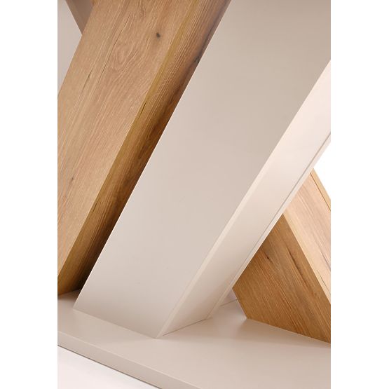 Rozkladací stôl BRANDON 160-200/90 cm kašmír/dub cremona (2p=1ks)