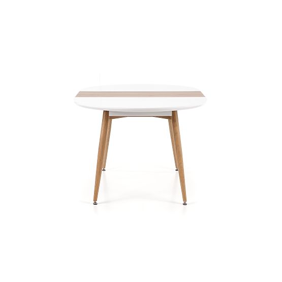 Rozkladací stôl EDWARD biely / dub san remo (2p=1ks)