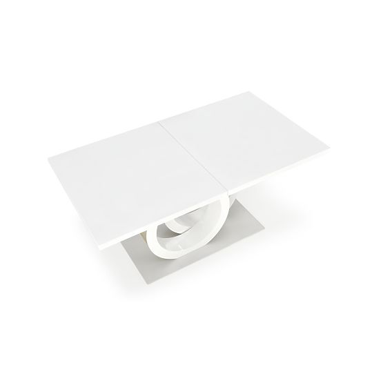 Rozkladací stôl GALARDO, biely / zlatý (3p=1ks)