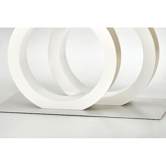 Rozkladací stôl GALARDO, biely / zlatý (3p=1ks)