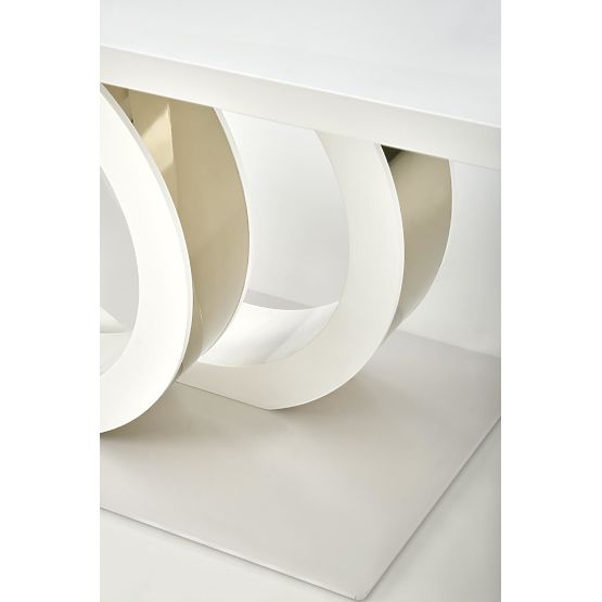 Rozkladací stôl GALARDO, biely / zlatý (3p=1ks)